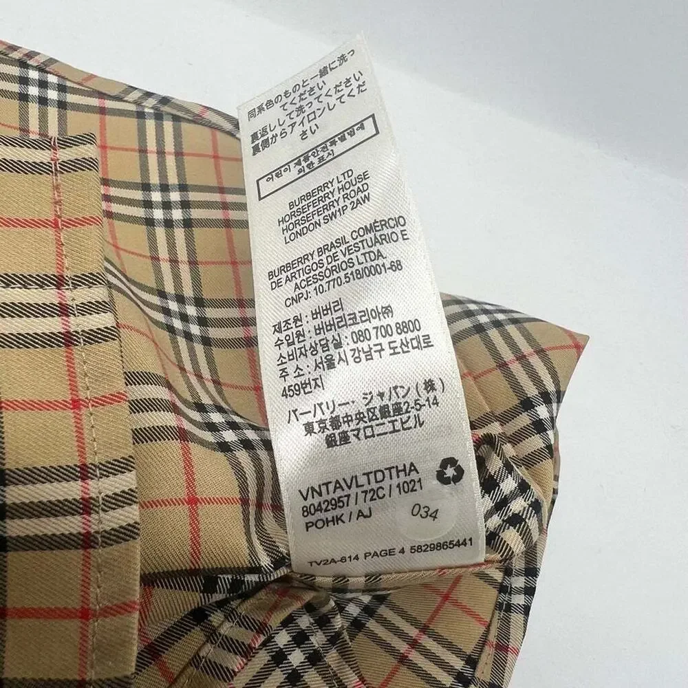 Burberry Kids Logo Vintage Check long sleeve shirt 8y